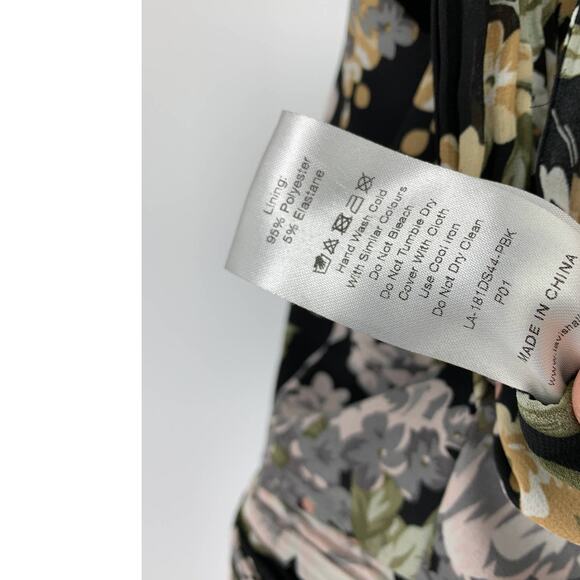 Lavish Alice Dress Women's Sz 2 Floral Off the Shoulder Cocktail Mini Multicolor - Picture 6 of 6